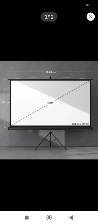 Pantalla de Proyección Portátil con Trípode