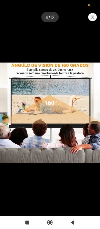 Pantalla de Proyección Portátil con Trípode