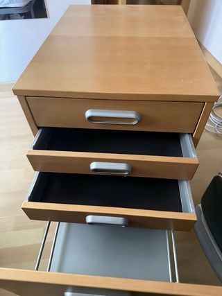 Mueble cajonera madera y metal