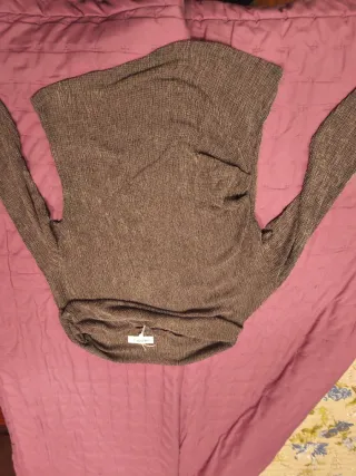 Camiseta mujer manga larga marrón