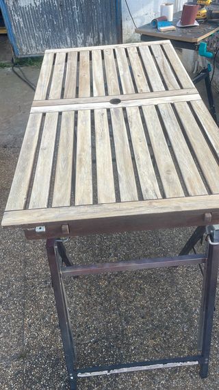 Mesa de jardín extensible de teca