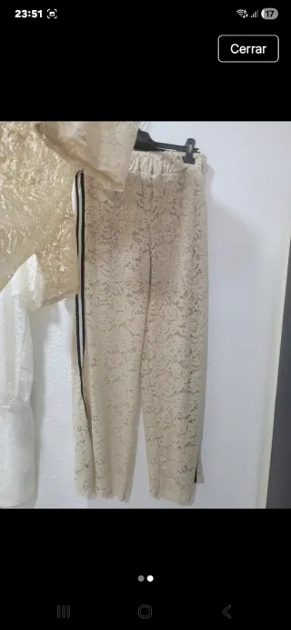 Conjunto encaje beige Los Angeles 99