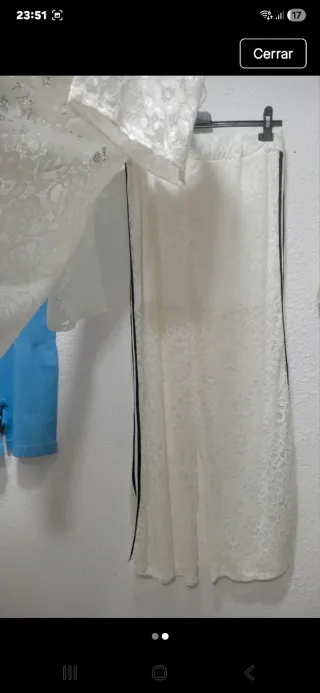 Conjunto de encaje blanco mujer