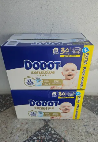 224 Pañales(2x112) Dodot Sensitive t3+