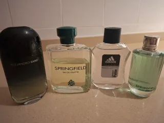 Lote 4 Perfumes Hombre: Adidas, Sanz, Springfield
