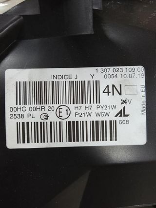 Faro derecho renault 711307023109 megane - 3 1104