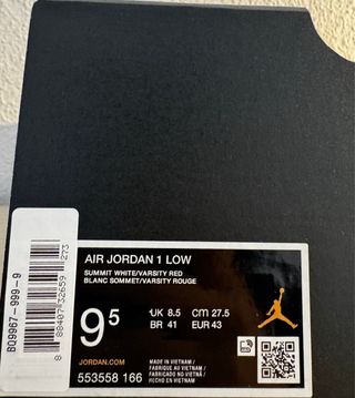 Air Jordan 1 Low white/varsity red