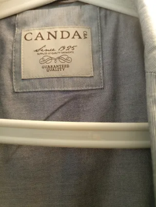 Chaqueta mil rayas hombre azul/gris