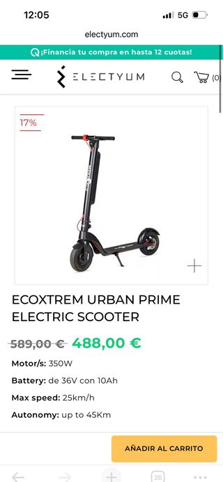 Patinete eléctrico Ecoxtrem – Buen estado