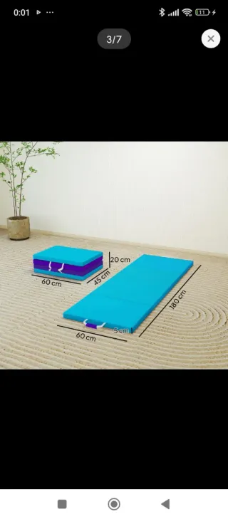 Colchoneta de gimnasia plegable con asa Nueva