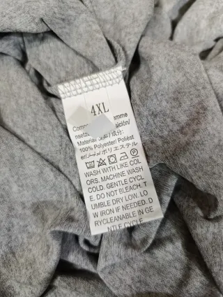 Camisón gris con encaje 4XL