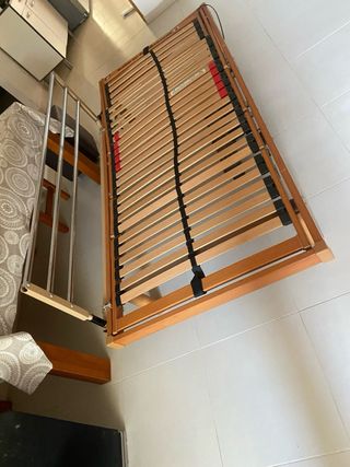 Cama articulada madera y metal