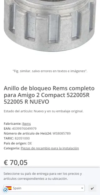REMS Anillos de Retención Completos
