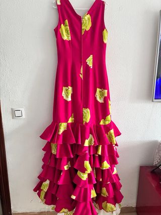 Vestido Flamenca Talla M Flores
