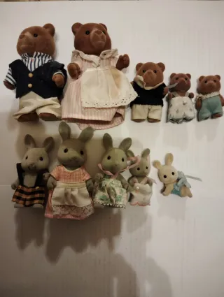 Familia Ositos y Conejitos Terciopelo