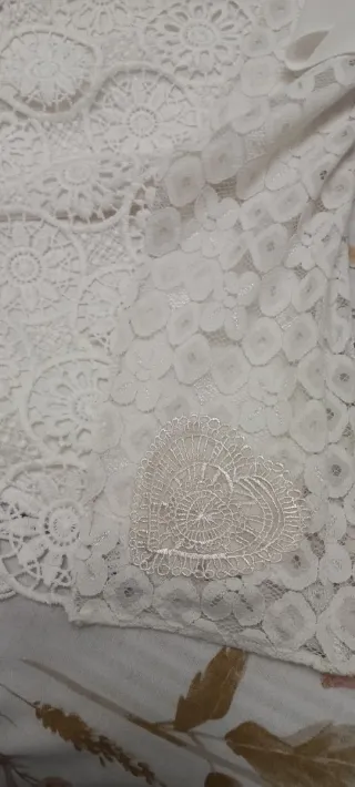 Blusa Desigual Encaje Blanco Talla XL