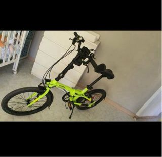 Bici plegable paseo color verde