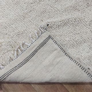 Alfombra Berber Beige y Negra Lana