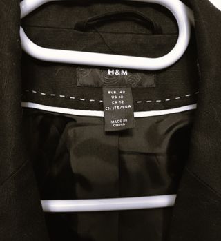 Chaqueta Negra H&M Talla 42