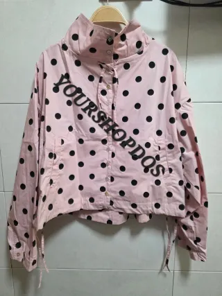 Chaqueta Zara lunares rosa T/M