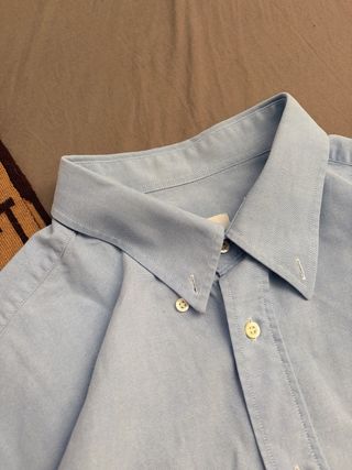 Camisa Lacoste Azul Manga Larga Vintage 00s