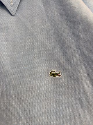 Camisa Lacoste Azul Manga Larga Vintage 00s
