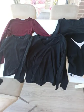 Lote 5 camisetas manga larga chica