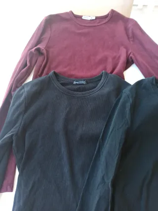 Lote 5 camisetas manga larga chica