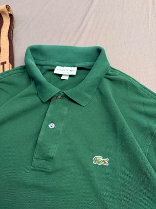 Polo Manga Larga Lacoste Verde Classic Fit