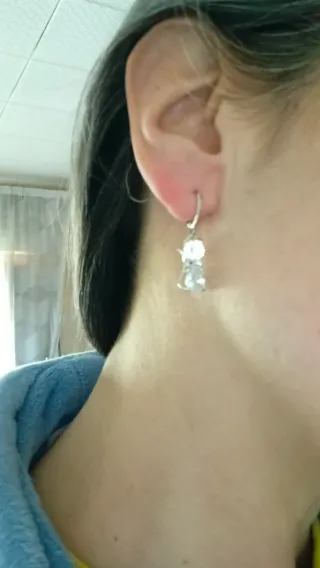 Conjunto Bisutería Plateada Gato