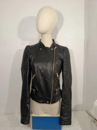 CHAQUETA CAZADORA DE PIEL MUJER