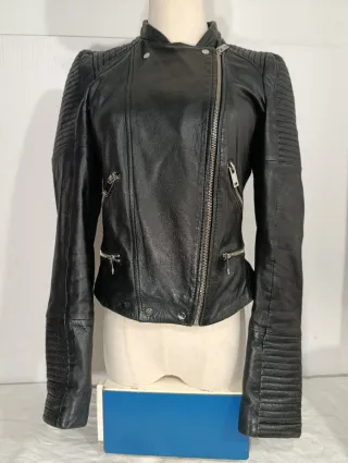 CHAQUETA CAZADORA DE PIEL MUJER