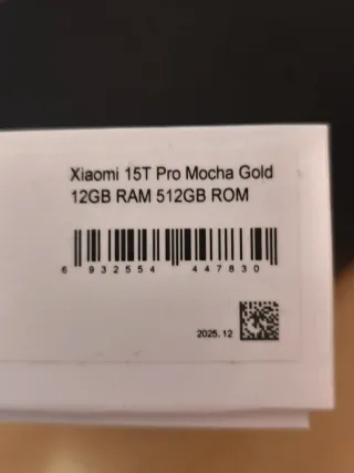 Xiaomi 15T Pro senza aprire 12RAM