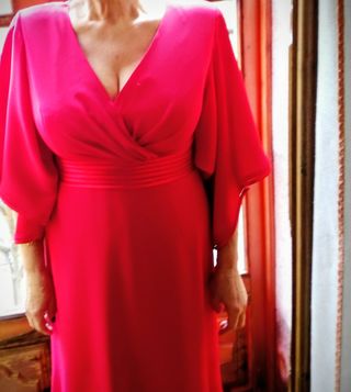 Vestido largo rojo Patricia Avendaño