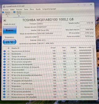 Disco Duro Toshiba 1TB 2.5” - MQ01ABD100