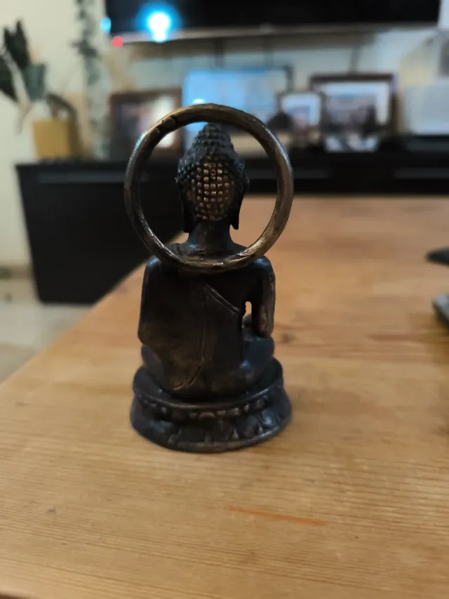 Estatua Buda Bronce Estilo Indonesio