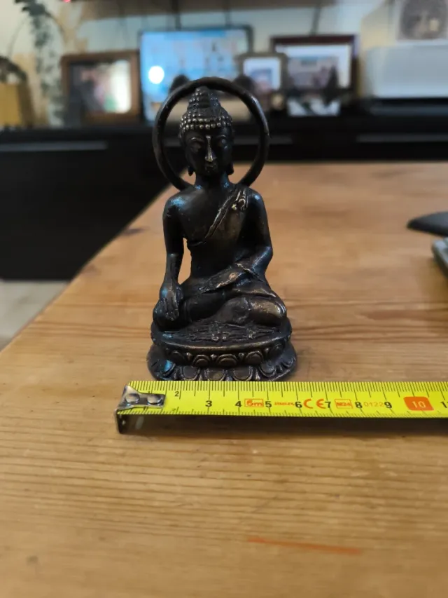 Estatua Buda Bronce Estilo Indonesio