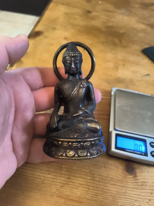 Estatua Buda Bronce Estilo Indonesio