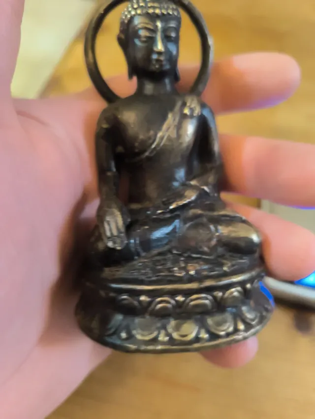 Estatua Buda Bronce Estilo Indonesio