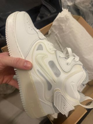 Nike zapatillas Air Force 1 Mid React blancas T43