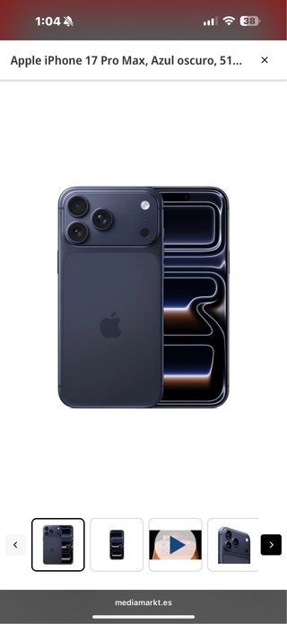 iPhone 17 Pro Max Azul Oscuro 1 TERABYTE