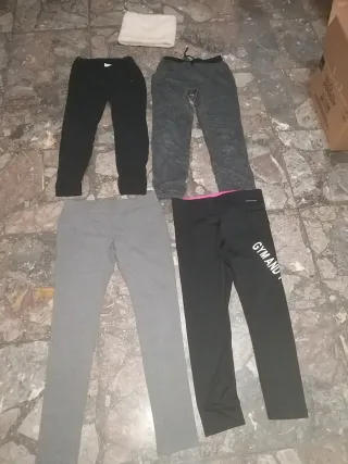 Lotto 4 pantaloni ragazza 11 anni + scaldacollo