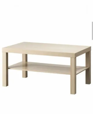 Mesa baja salón Ikea madera clara