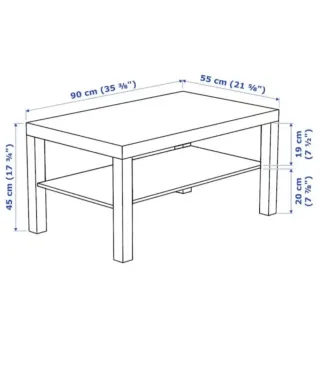 Mesa baja salón Ikea madera clara