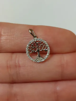 Ciondolo Albero della Vita Oro Bianco