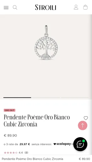 Ciondolo Albero della Vita Oro Bianco