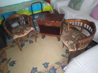 Conjunto Muebles de Madera Vintage antiguos
