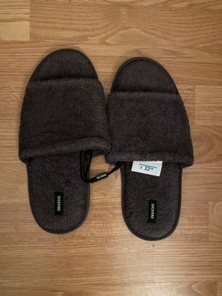 Zara Home Zapatillas Baño Gris Talla 40 / 41