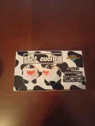 Set Porta Sale e Pepe Mucca Ceramica
