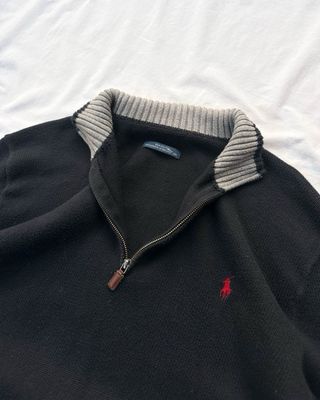 Sudadera Polo Ralph Lauren Negra Media Cremallera